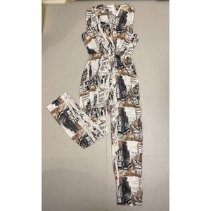 NWOT American Apparel City Print Jumpsuit